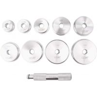 CCLIFE 10tlg Alu Druckstücksatz Druckstücke für Werkstattpresse Lager Buchsen Simmerring Eintreiber Treibsatz