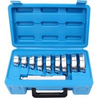 CCLIFE 10tlg Alu Druckstücksatz Druckstücke für Werkstattpresse Lager Buchsen Simmerring Eintreiber Treibsatz