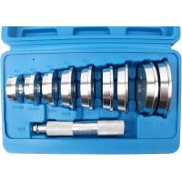 CCLIFE 10tlg Alu Druckstücksatz Druckstücke für Werkstattpresse Lager Buchsen Simmerring Eintreiber Treibsatz