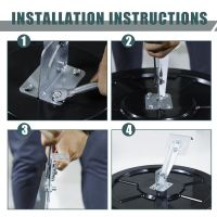 CCLIFE Convex Mirror Traffic Mirror for Garages and Driveways, Parking Aid, 30 cm Adjustable Wide Angle View, Indoor and Outdoor Curved Safety Mirror