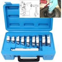 CCLIFE 10tlg Alu Druckstücksatz Druckstücke für Werkstattpresse Lager Buchsen Simmerring Eintreiber Treibsatz