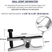 CCLIFE Spurstangenkopf Ausdrücker 20mm Kugelgelenkabzieher Traggelenk Abzieher Traggelenk Werkzeug universal Einsetzbar