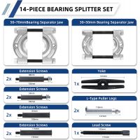 CCLIFE 14 TLG Lagerabzieher Set Trennmesser fur Kugellager Lager Abzieher Polradabzieher Trennvorrichtung 30-70mm