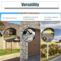 CCLIFE Convex Mirror Traffic Mirror for Garages and Driveways, Parking Aid, 30 cm Adjustable Wide Angle View, Indoor and Outdoor Curved Safety Mirror