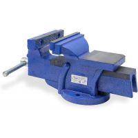 CCLIFE Feststehend Schraubstock 100/125/150 mm für Werkbank Werkbankschraubstock Parallelschraubstock, Modell:125mm