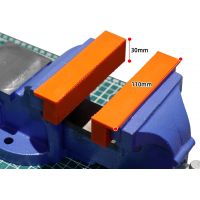 CCLIFE 2 tlg Schraubstock-Schutzbacken | Breite 110mm / 150mm | mit Magnet | Schonbacken für Feststehend Schraubstock