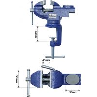 CCLIFE Schraubstock Drehbar 50/70 mm für Werkbank Werkbankschraubstock Parallelschraubstock
