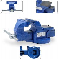 CCLIFE Feststehend Schraubstock 100/125/150 mm für Werkbank Werkbankschraubstock Parallelschraubstock, Modell:100mm