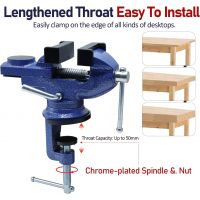 CCLIFE Schraubstock Drehbar 50/70 mm für Werkbank Werkbankschraubstock Parallelschraubstock