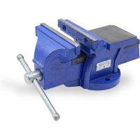 CCLIFE Feststehend Schraubstock 100/125/150 mm für Werkbank Werkbankschraubstock Parallelschraubstock, Modell:125mm