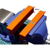 CCLIFE 2 tlg Schraubstock-Schutzbacken | Breite 110mm / 150mm | mit Magnet | Schonbacken für Feststehend Schraubstock