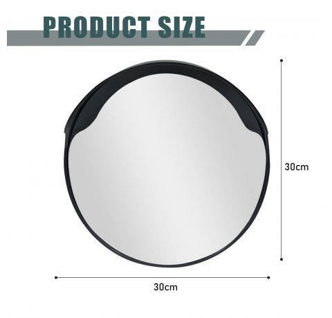 CCLIFE Konvexspiegel Verkehrsspiegel Dicker und Kräftiger für Garagen und Einfahrten, Parkhilfe, 30 cm verstellbarer Weitwinkelblick,Innen & Außen gewölbter Sicherheitsspiegel
