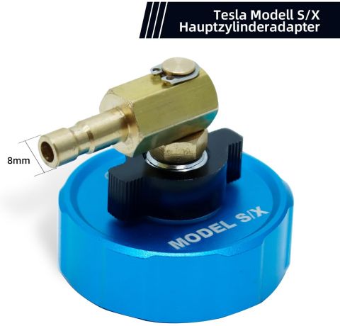 CCLIFE Bremsenentlüftungsgerät Adapter Hauptbremszylinder-Entlüftungs Kompatibel mit Tesla Bremsenentlüfter für Bremsenentlüfter Auto Bremsentlüftung Bremsenentlüftungsgerät KFZ X/S