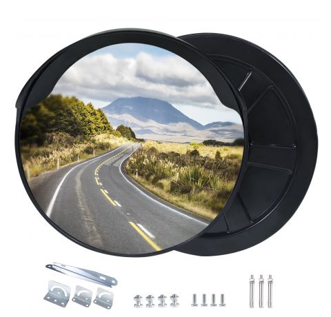 CCLIFE Konvexspiegel Verkehrsspiegel Dicker und Kräftiger für Garagen und Einfahrten, Parkhilfe, 30 cm verstellbarer Weitwinkelblick,Innen & Außen gewölbter Sicherheitsspiegel