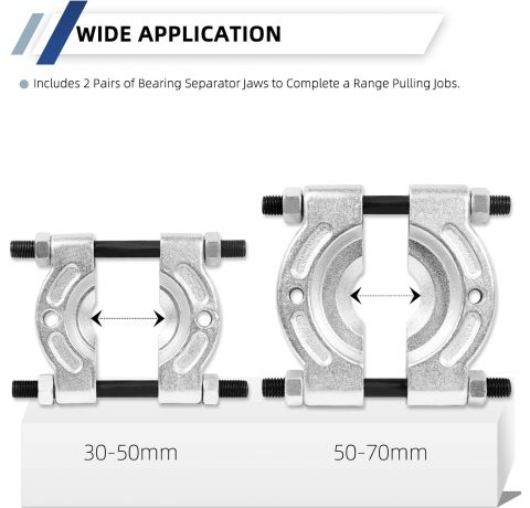 CCLIFE 12tlg Lagerabzieher Set Trennmesser fur Kugellager Lager Abzieher Polradabzieher Trennvorrichtung 30-70mm
