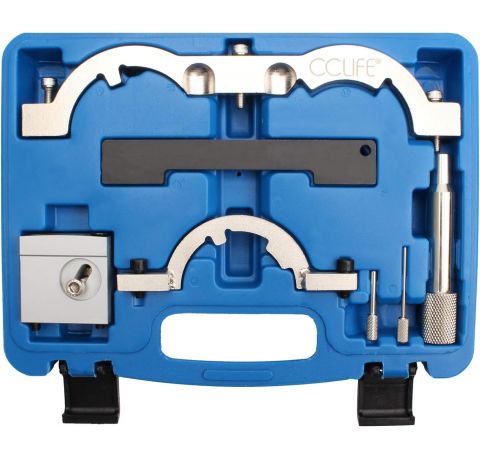 CCLIFE Motor Einstellwerkzeug Arretierwerkzeug Steuerzeiten Wechsel Werkzeug Benziner Kompatibel mit Vauxhall Opel Chevrolet 1.0, 1.2, 1.4 1.6