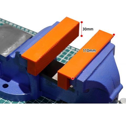 CCLIFE 2 Piece Vice Protective Jaws | Width 110 mm / 150 mm | with Magnet | Protective Jaws for Fixed Vice
