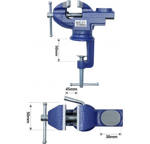 CCLIFE Schraubstock Drehbar 50/70 mm für Werkbank Werkbankschraubstock Parallelschraubstock
