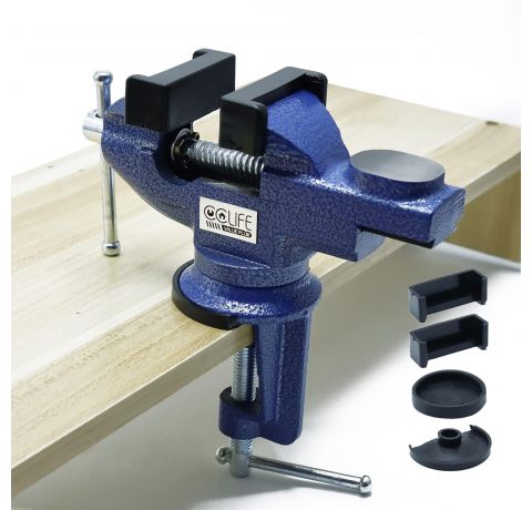 CCLIFE Schraubstock Drehbar 50/70 mm für Werkbank Werkbankschraubstock Parallelschraubstock