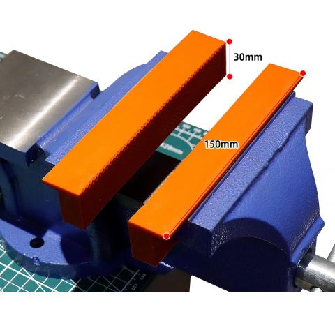 CCLIFE 2 tlg Schraubstock-Schutzbacken | Breite 110mm / 150mm | mit Magnet | Schonbacken für Feststehend Schraubstock