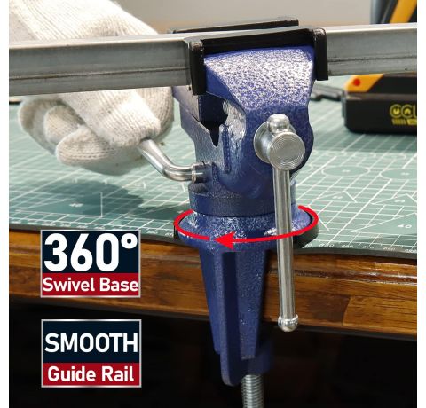 CCLIFE Schraubstock Drehbar 50/70 mm für Werkbank Werkbankschraubstock Parallelschraubstock