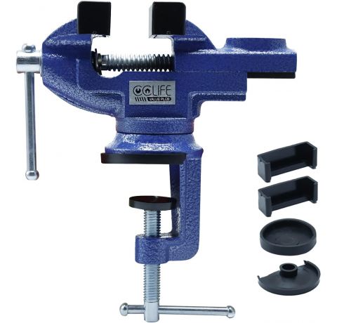 CCLIFE Schraubstock Drehbar 50/70 mm für Werkbank Werkbankschraubstock Parallelschraubstock