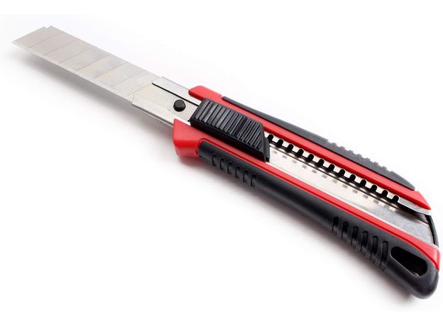 CCLIFE 8 Stück Cuttermesser 18mm, Teppichmesser mit Sicherheitslock inkl. 40 Ersatzklingen