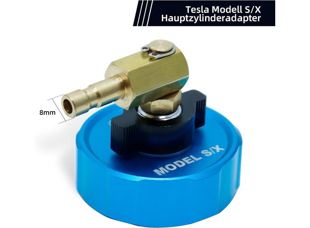 CCLIFE Bremsenentlüftungsgerät Adapter Hauptbremszylinder-Entlüftungs Kompatibel mit Tesla Bremsenentlüfter für Bremsenentlüfter Auto Bremsentlüftung Bremsenentlüftungsgerät KFZ X/S