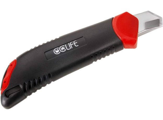 CCLIFE 8 Stück Cuttermesser 18mm, Teppichmesser mit Sicherheitslock inkl. 40 Ersatzklingen