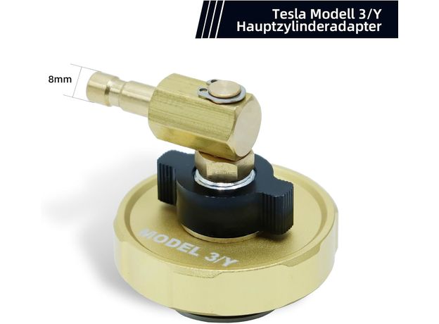 CCLIFE Bremsenentlüftungsgerät Adapter Hauptbremszylinder-Entlüftungs Kompatibel mit Tesla Bremsenentlüfter für Bremsenentlüfter Auto Bremsentlüftung Bremsenentlüftungsgerät KFZ  3/Y