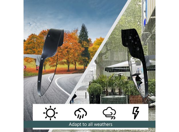 CCLIFE Konvexspiegel Verkehrsspiegel Dicker und Kräftiger für Garagen und Einfahrten, Parkhilfe, 30 cm verstellbarer Weitwinkelblick,Innen & Außen gewölbter Sicherheitsspiegel